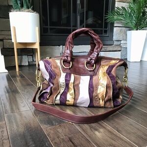 Coach Madison Sabrina Lim Edition Wave Patchwork Panel Satchel Purse 13866 Y2K